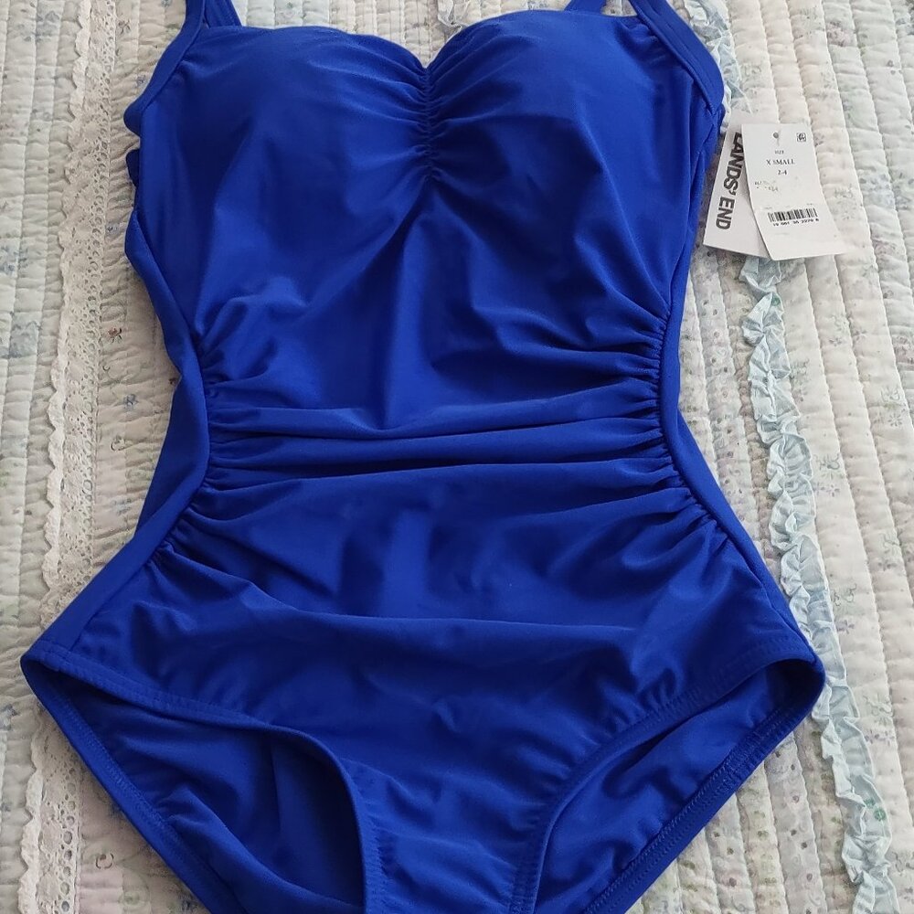 Lands' End NEW Swimsuit, full coverage XS